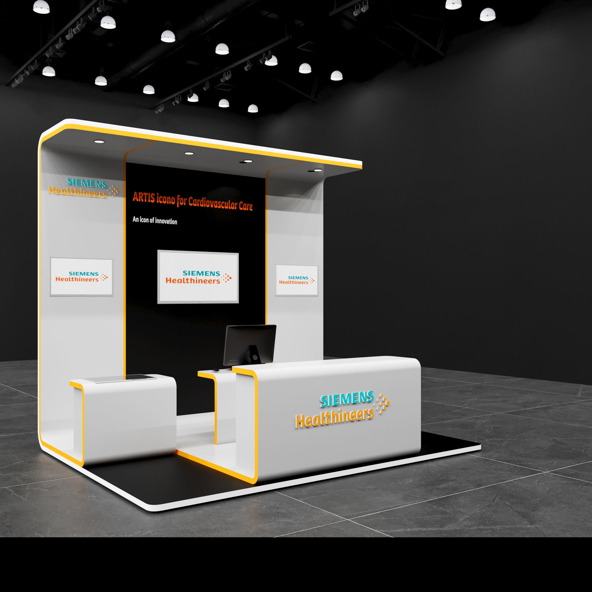 booth 3x4 3D model_1