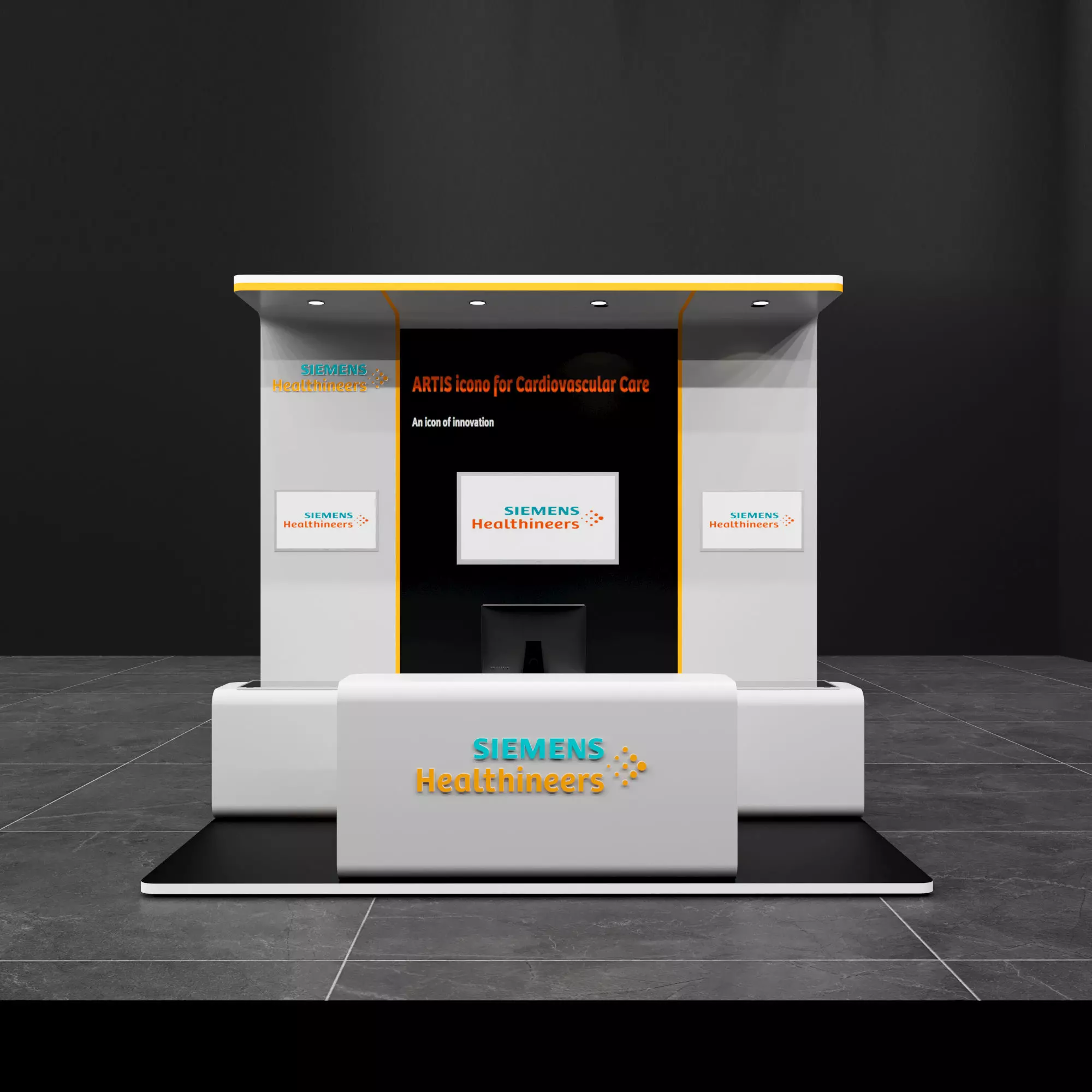 booth 3x4 3D model_0