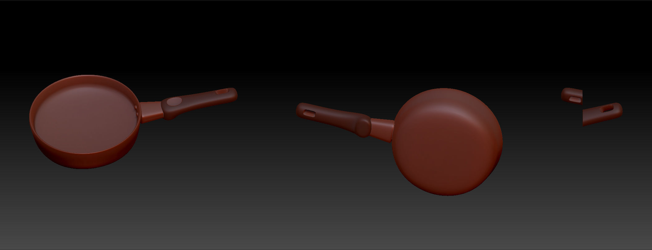 pan model Low-poly 3D model_4