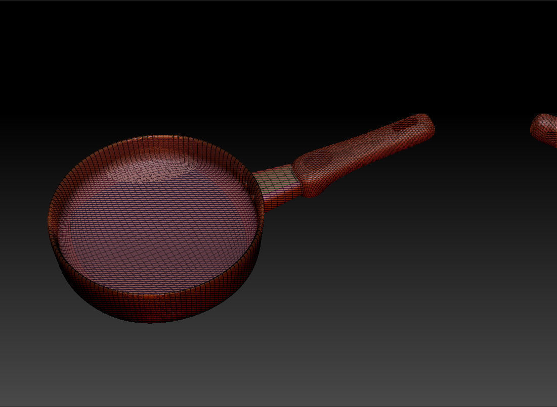 pan model Low-poly 3D model_1