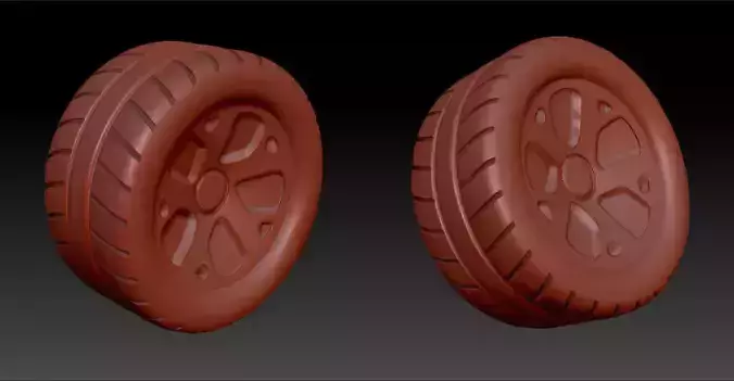 tyre model Low-poly 3D model