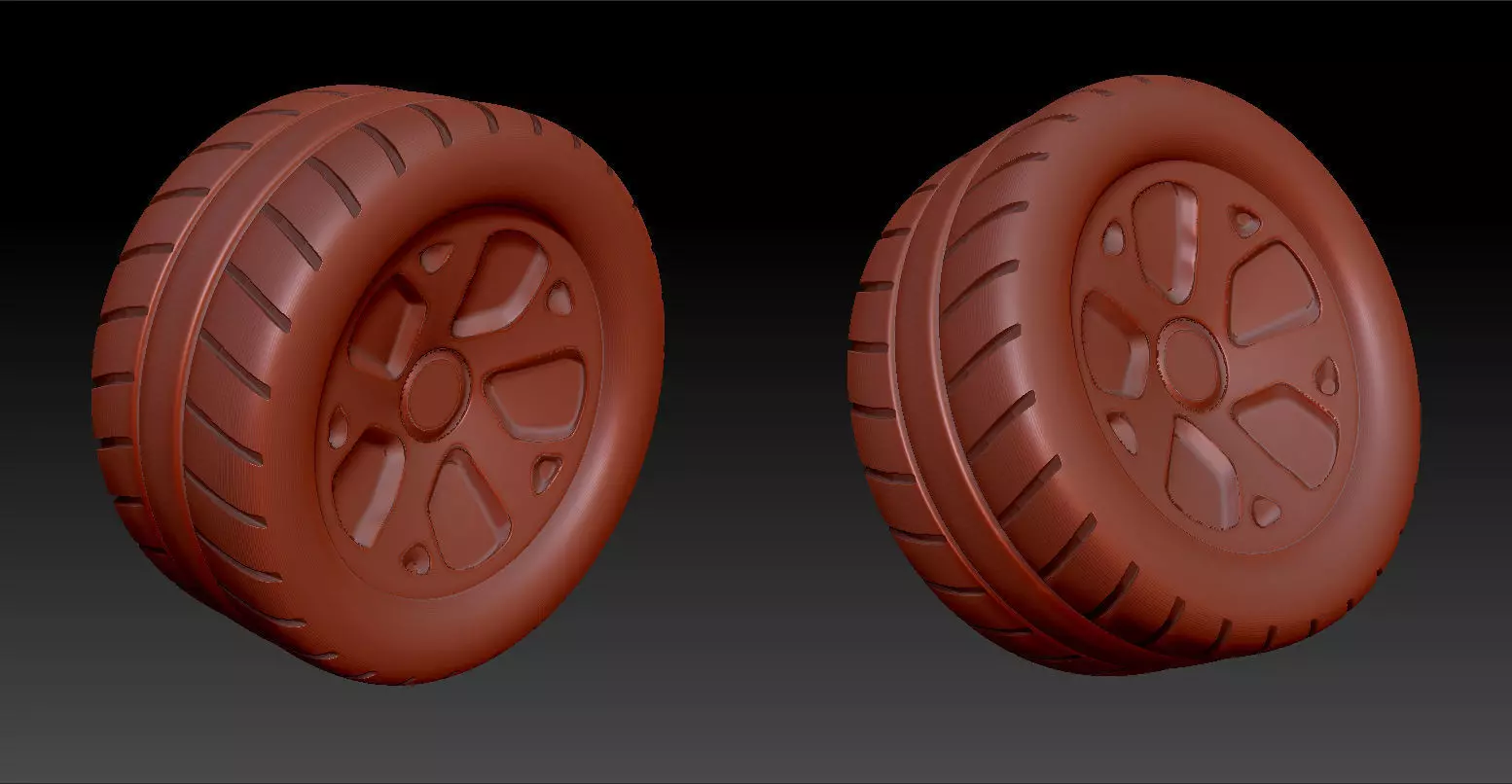 tyre model Low-poly 3D model_0
