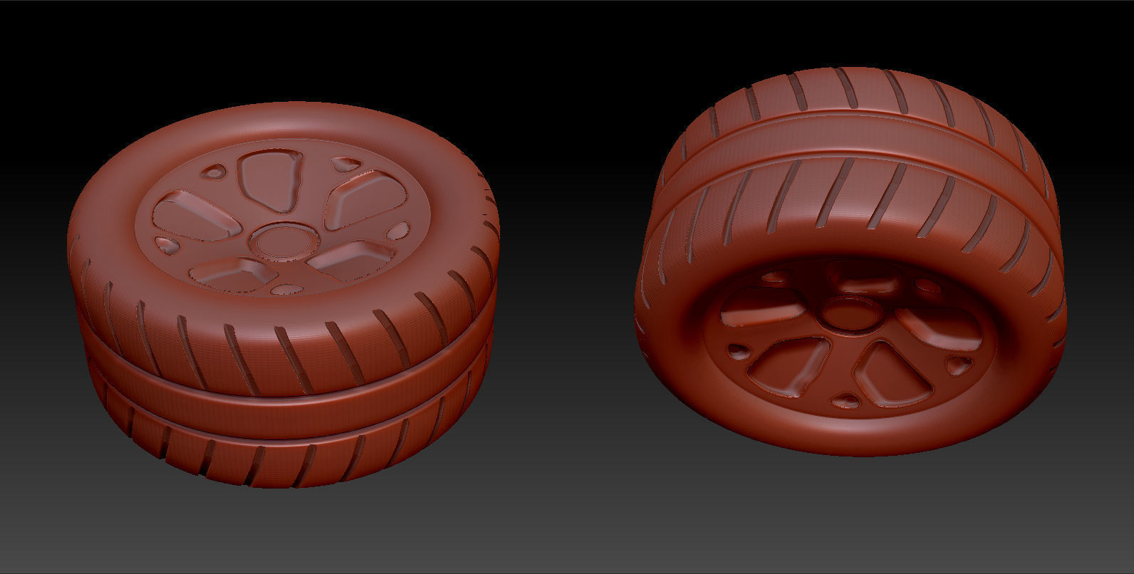 tyre model Low-poly 3D model_1