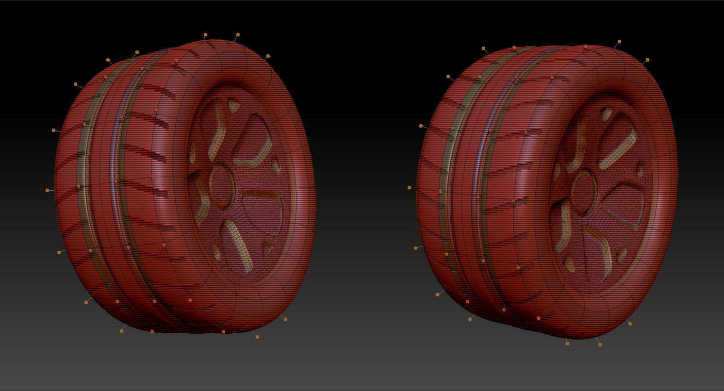 tyre model Low-poly 3D model_2