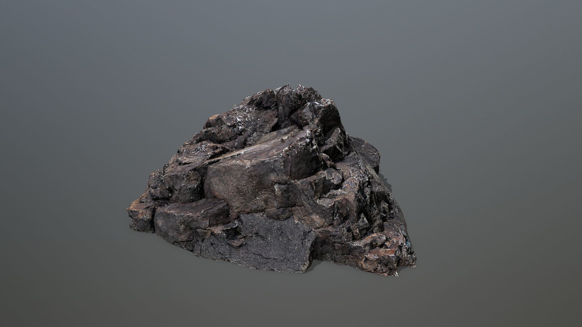 volcanic rocks Low-poly 3D model_8