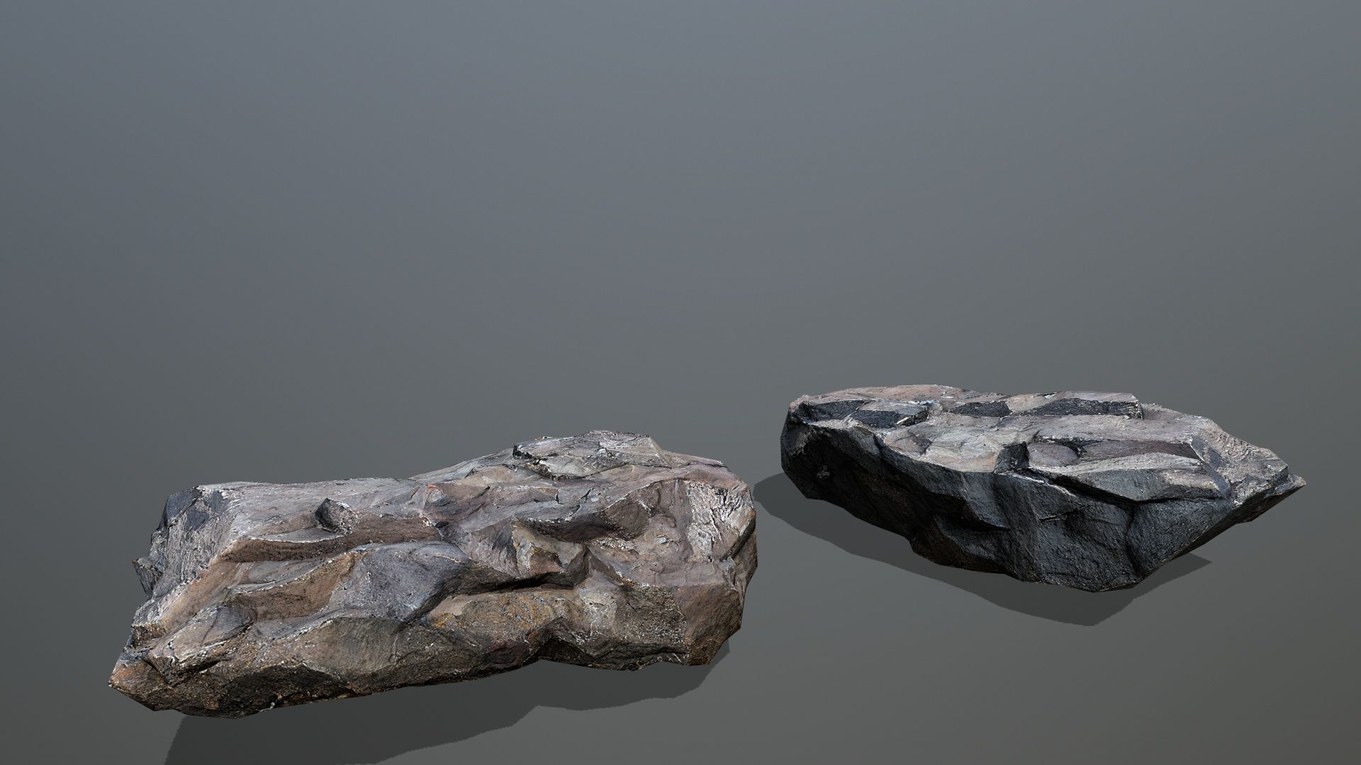 volcanic rocks Low-poly 3D model_19