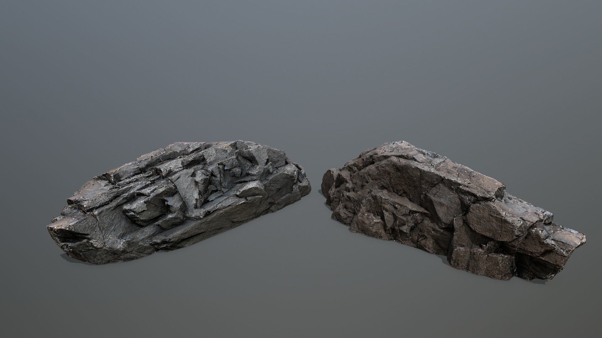 volcanic rocks Low-poly 3D model_11