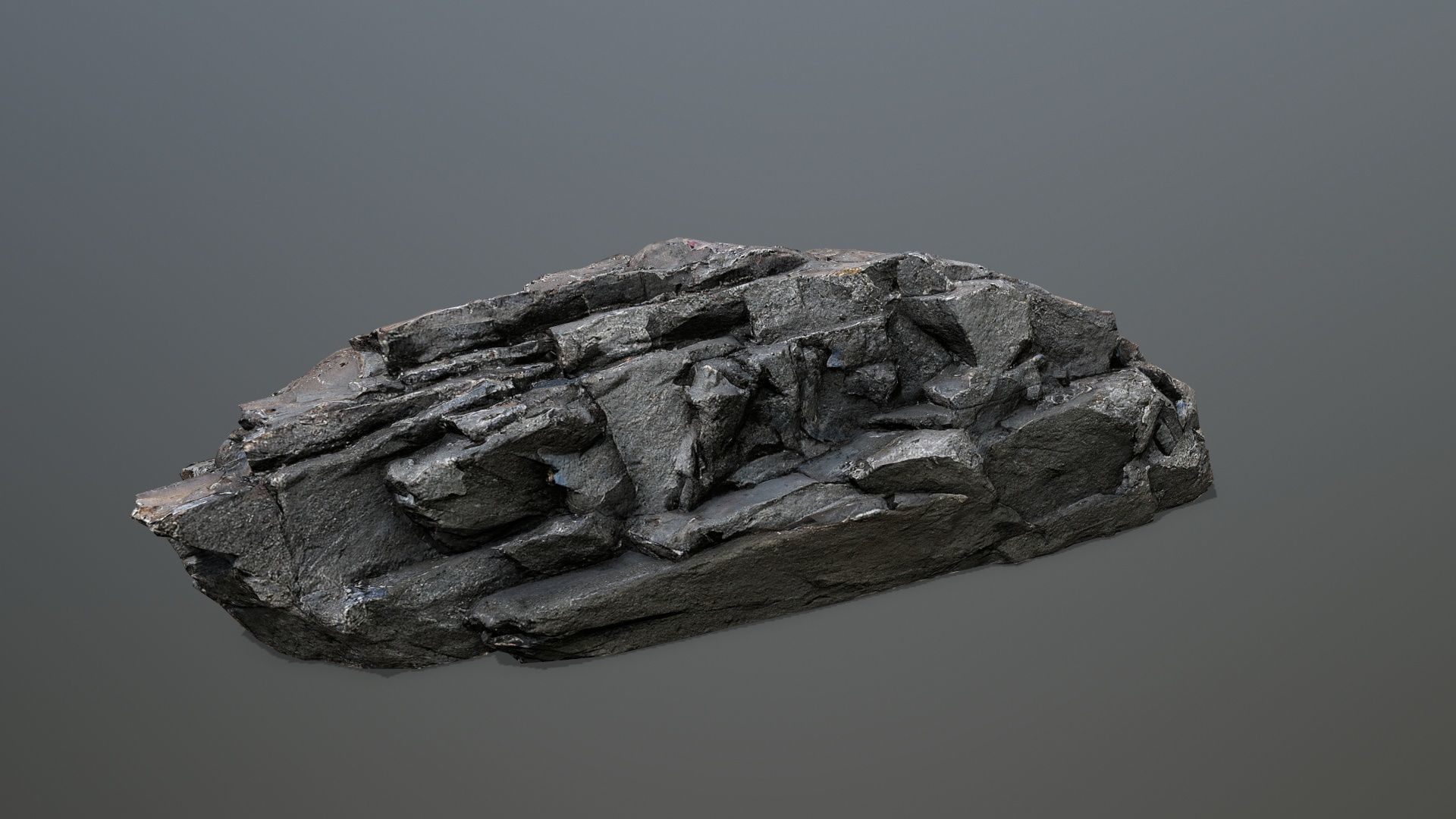 volcanic rocks Low-poly 3D model_1