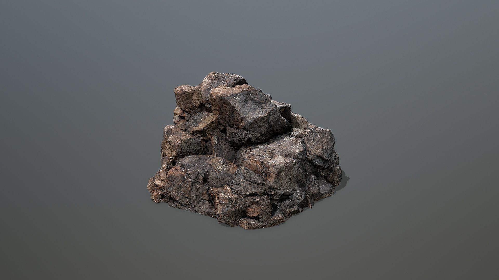 volcanic rocks Low-poly 3D model_7