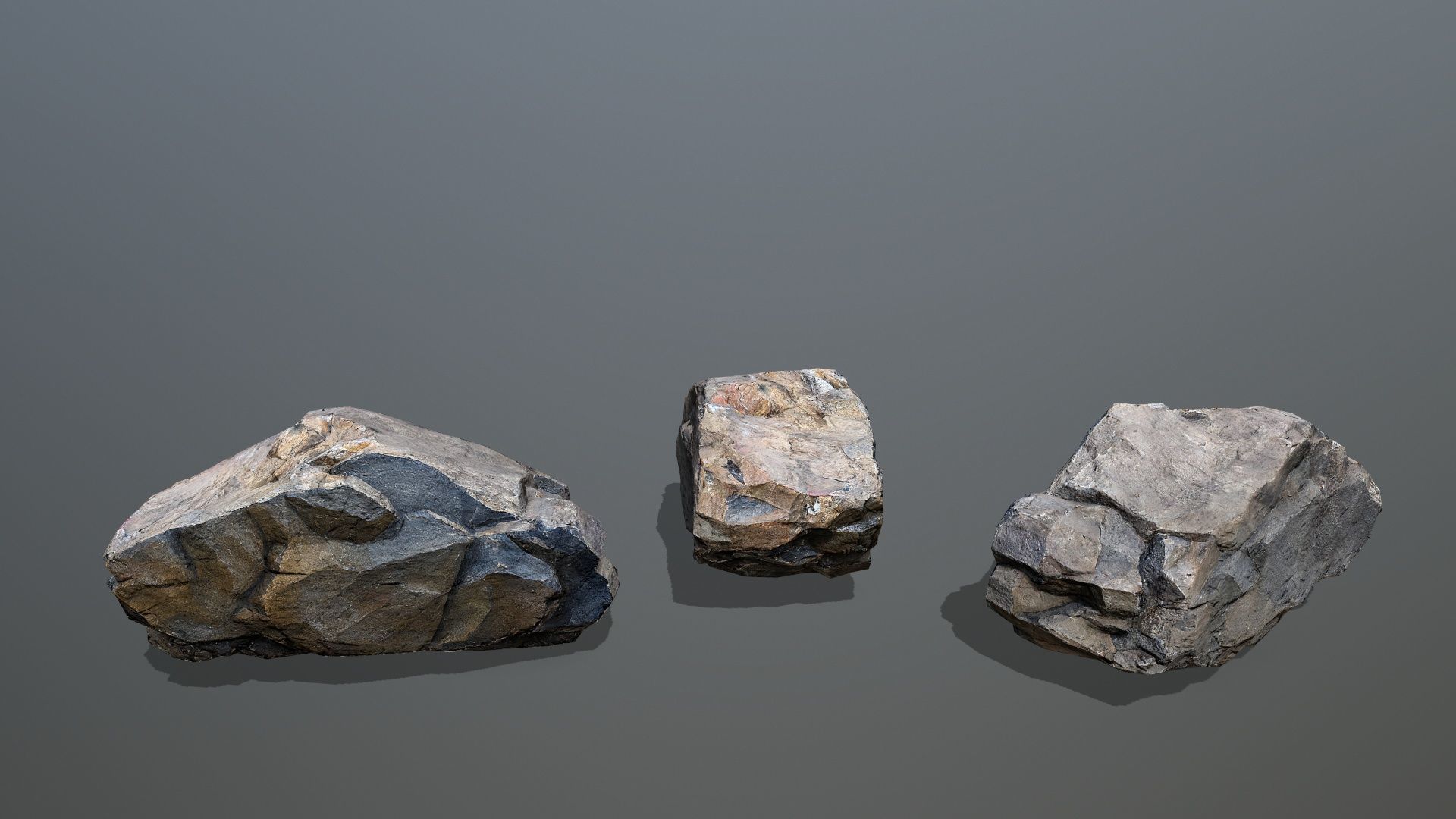 volcanic rocks Low-poly 3D model_20