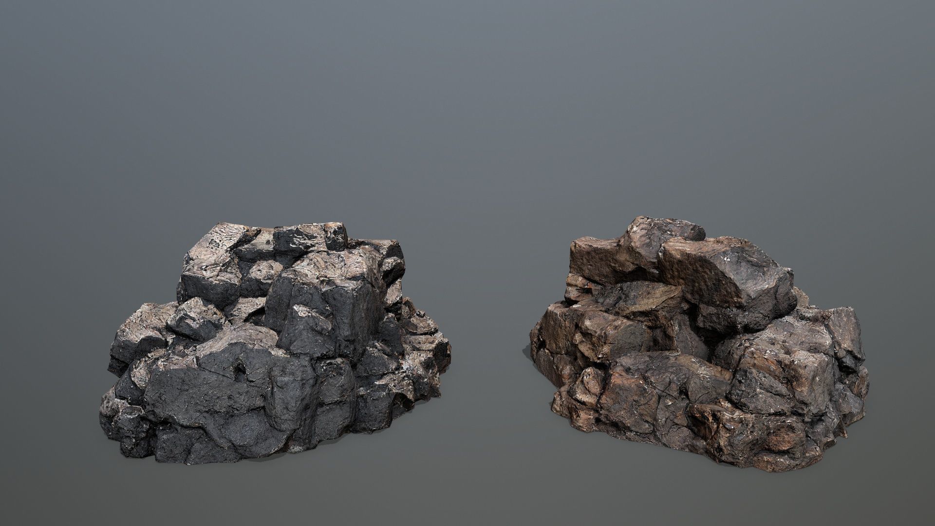 volcanic rocks Low-poly 3D model_17