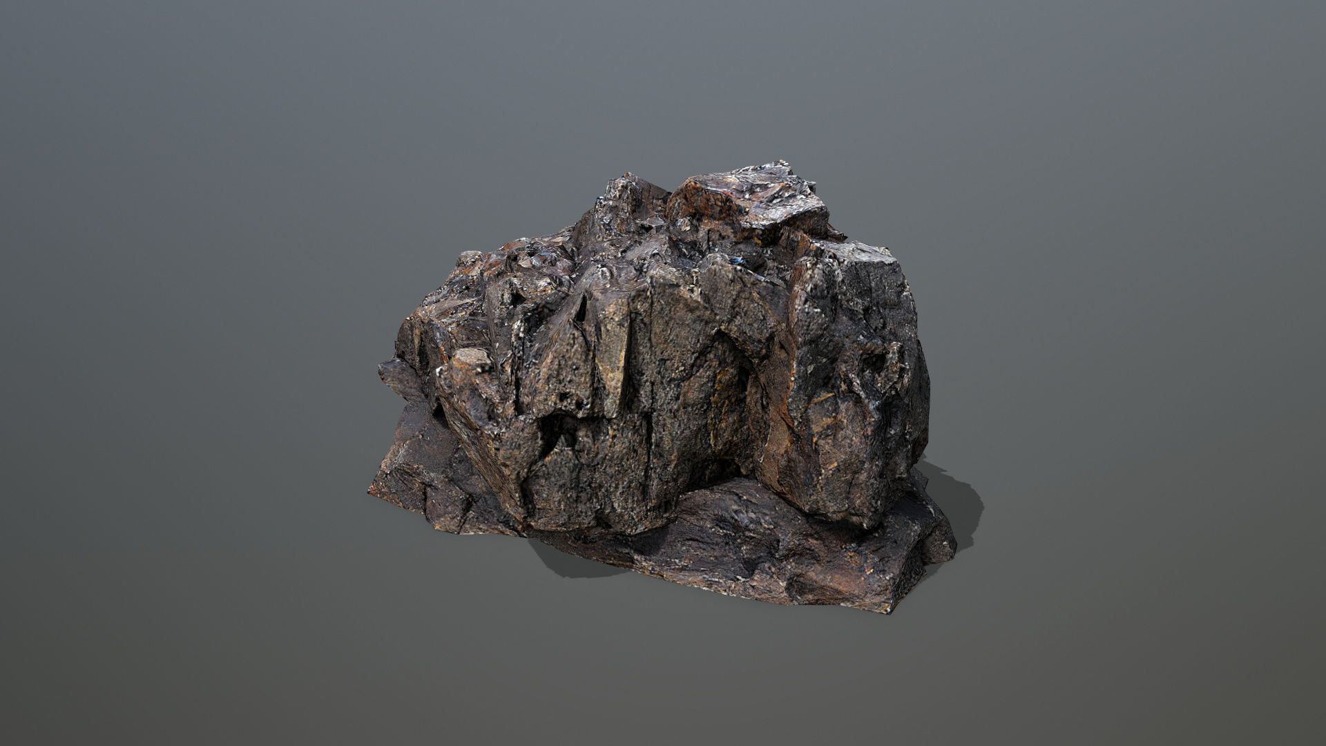 volcanic rocks Low-poly 3D model_6