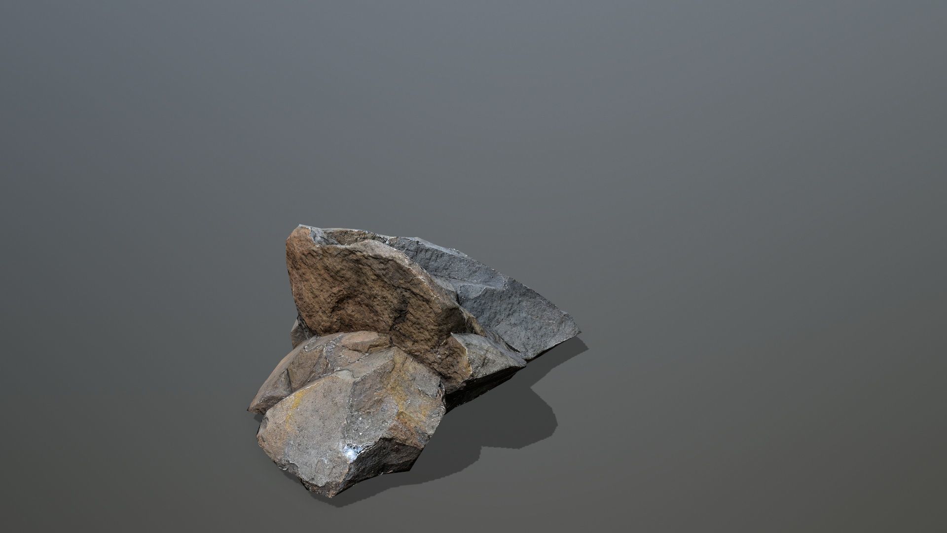 volcanic rocks Low-poly 3D model_4