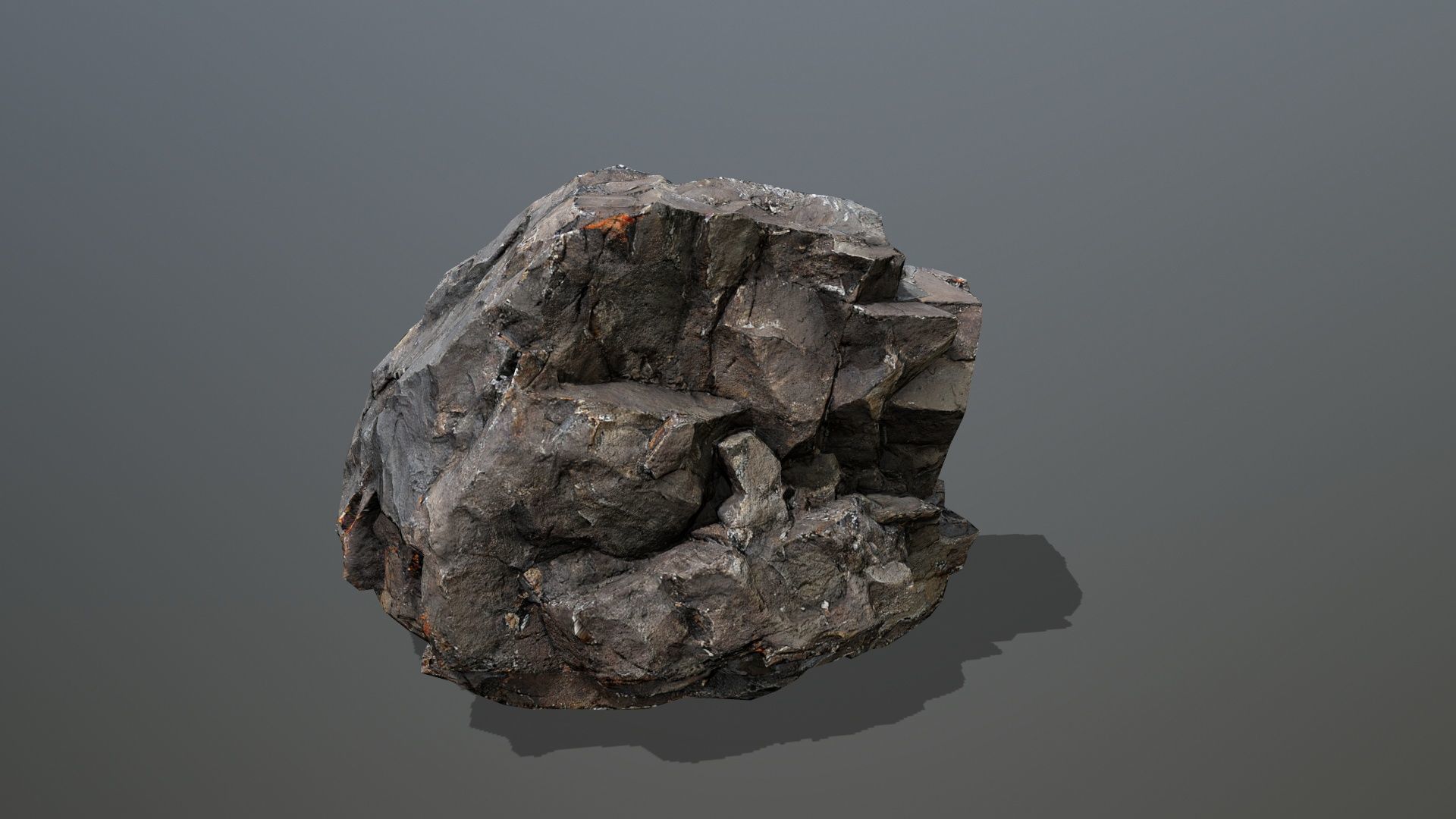 volcanic rocks Low-poly 3D model_3