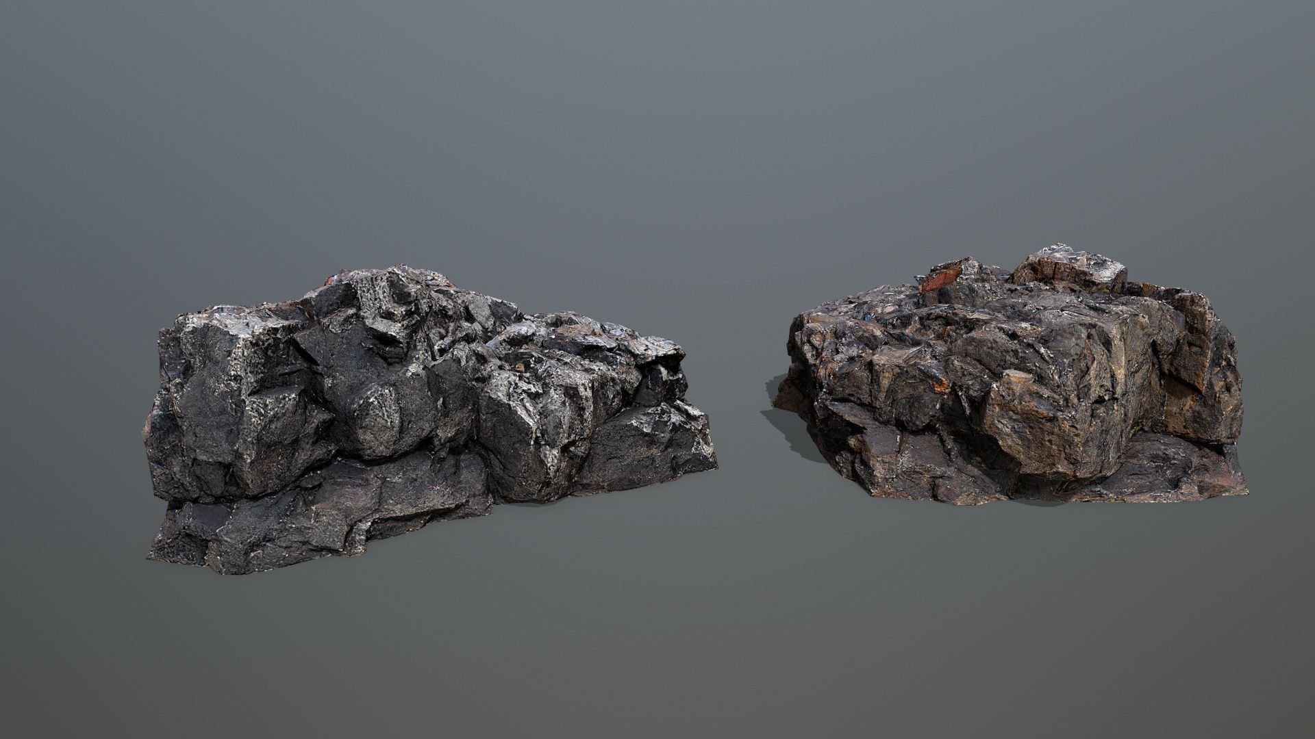volcanic rocks Low-poly 3D model_16