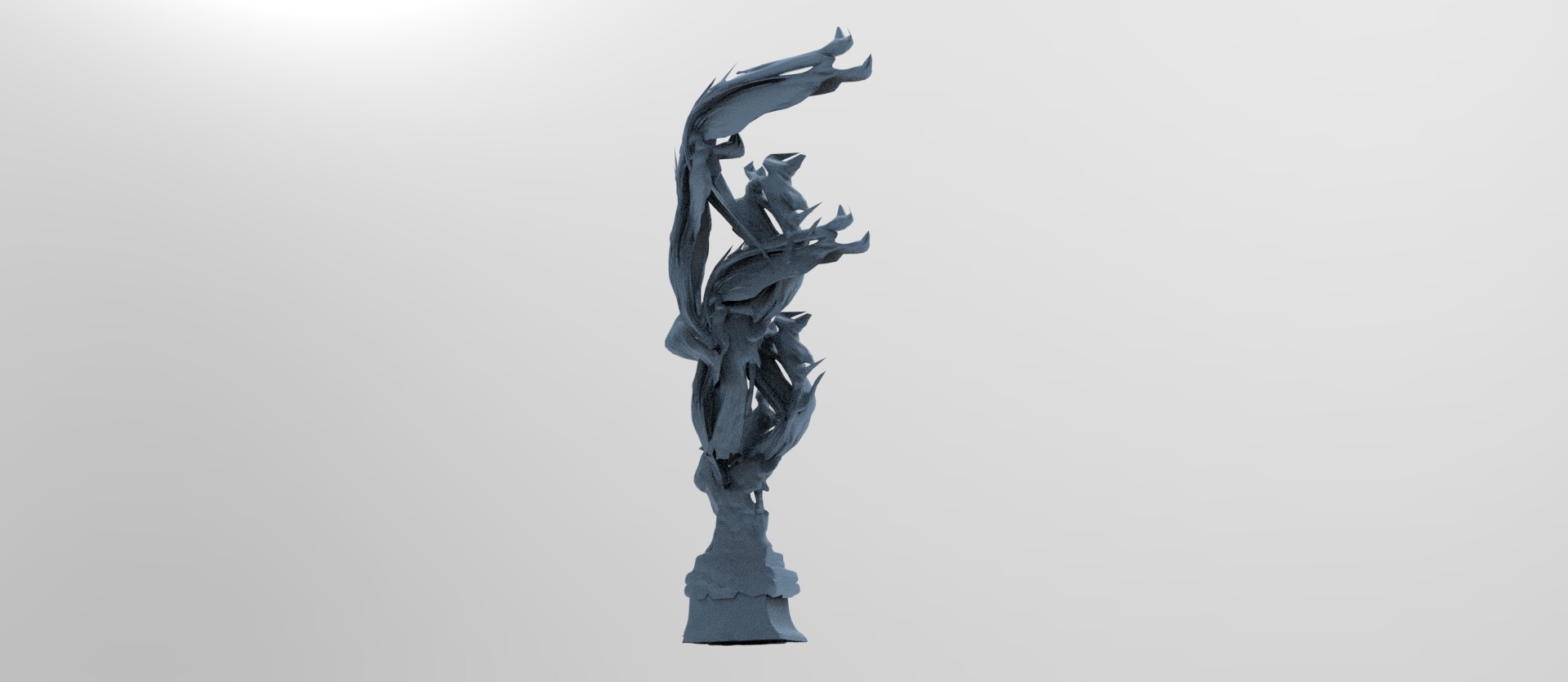 Dantes Inferno Fire dance pillars collection Low-poly 3D model_2