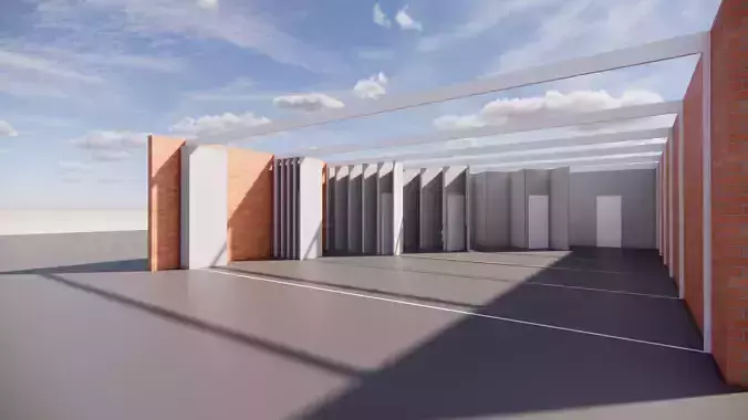 Revit Family mobile wall with doors movable fullly parametric 