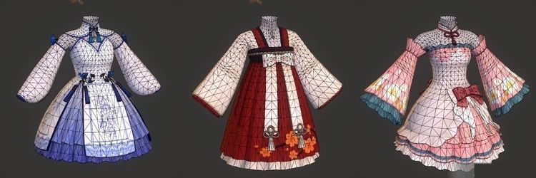 Many Cartoon Cloth with Texture Low-poly 3D model_3