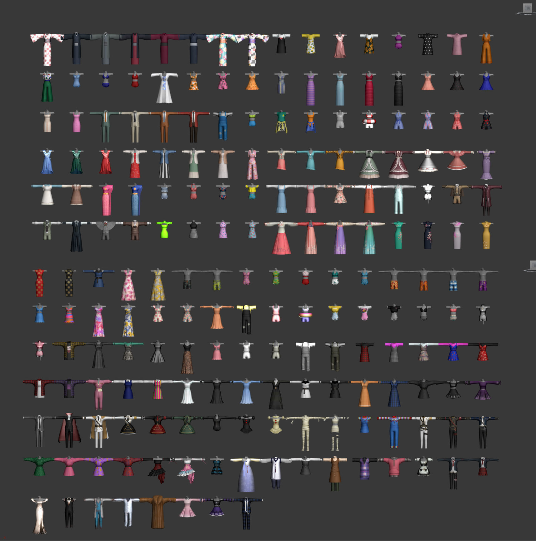 Many Cartoon Cloth with Texture Low-poly 3D model_6