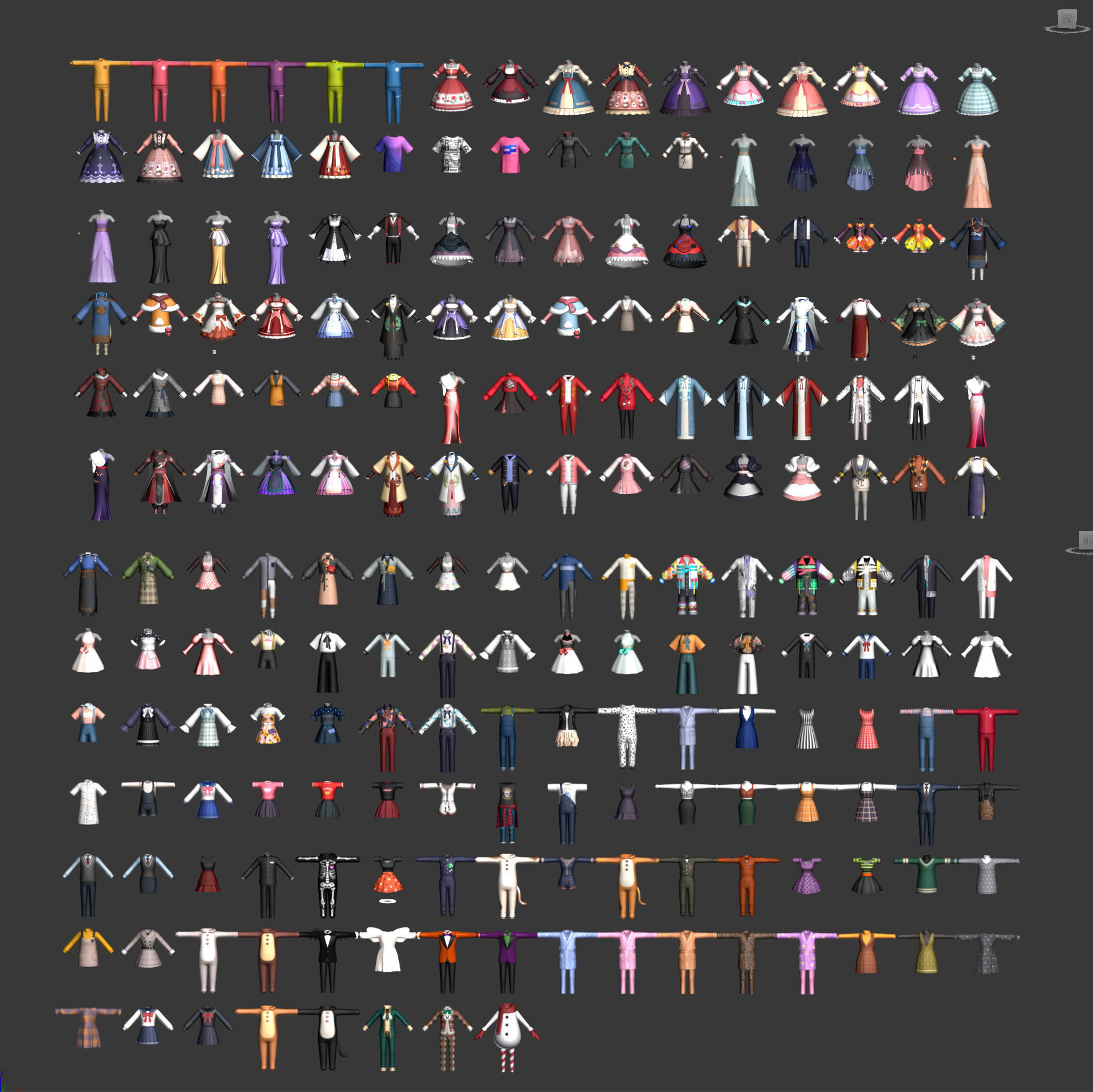 Many Cartoon Cloth with Texture Low-poly 3D model_4