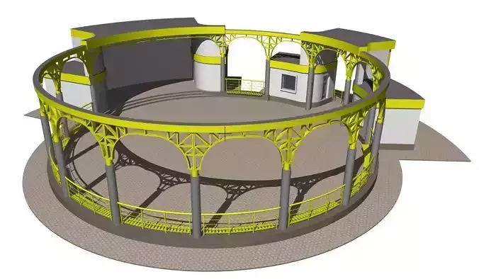 Dance floor with colonnade