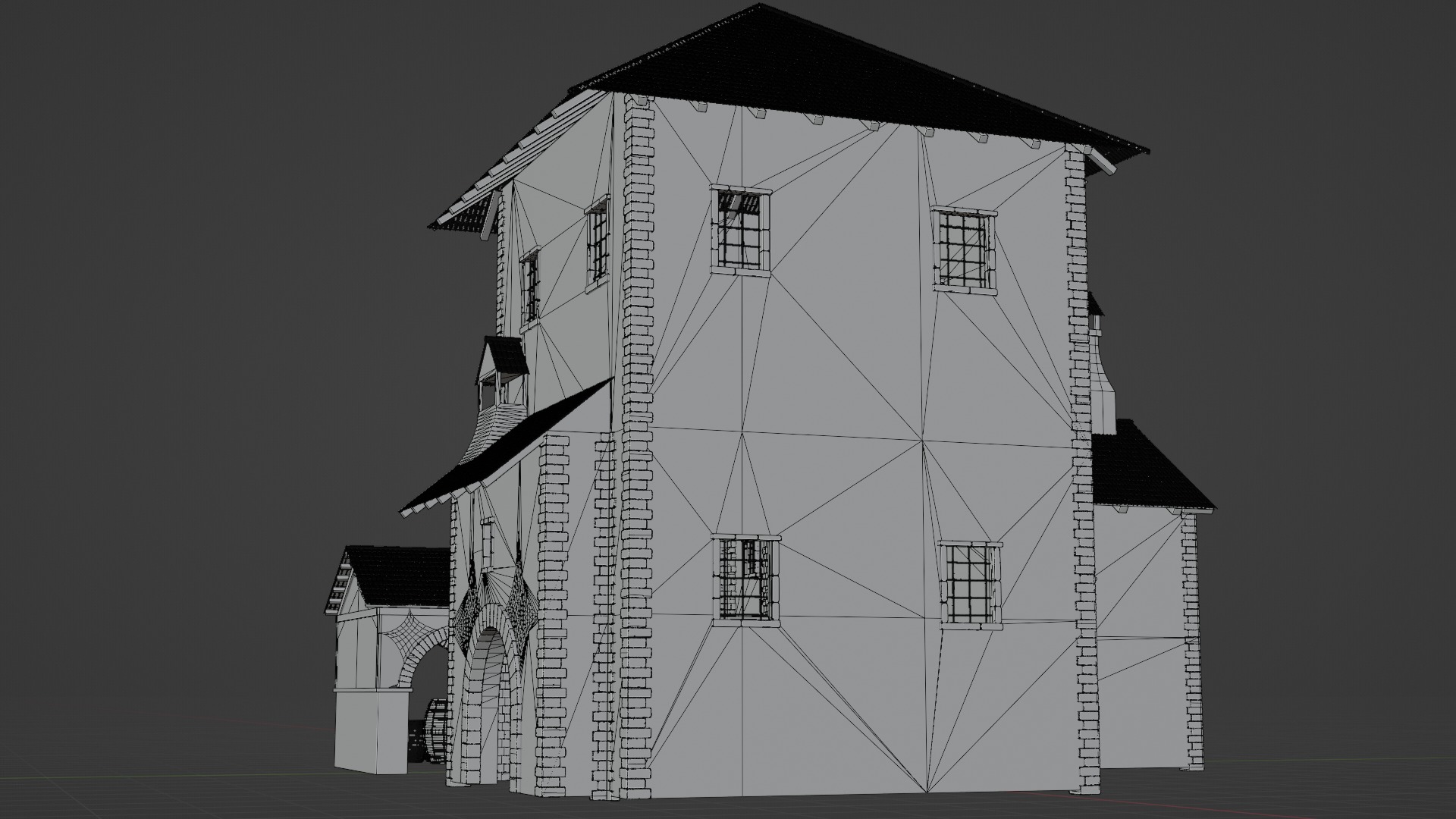 Medieval House 3D model_12