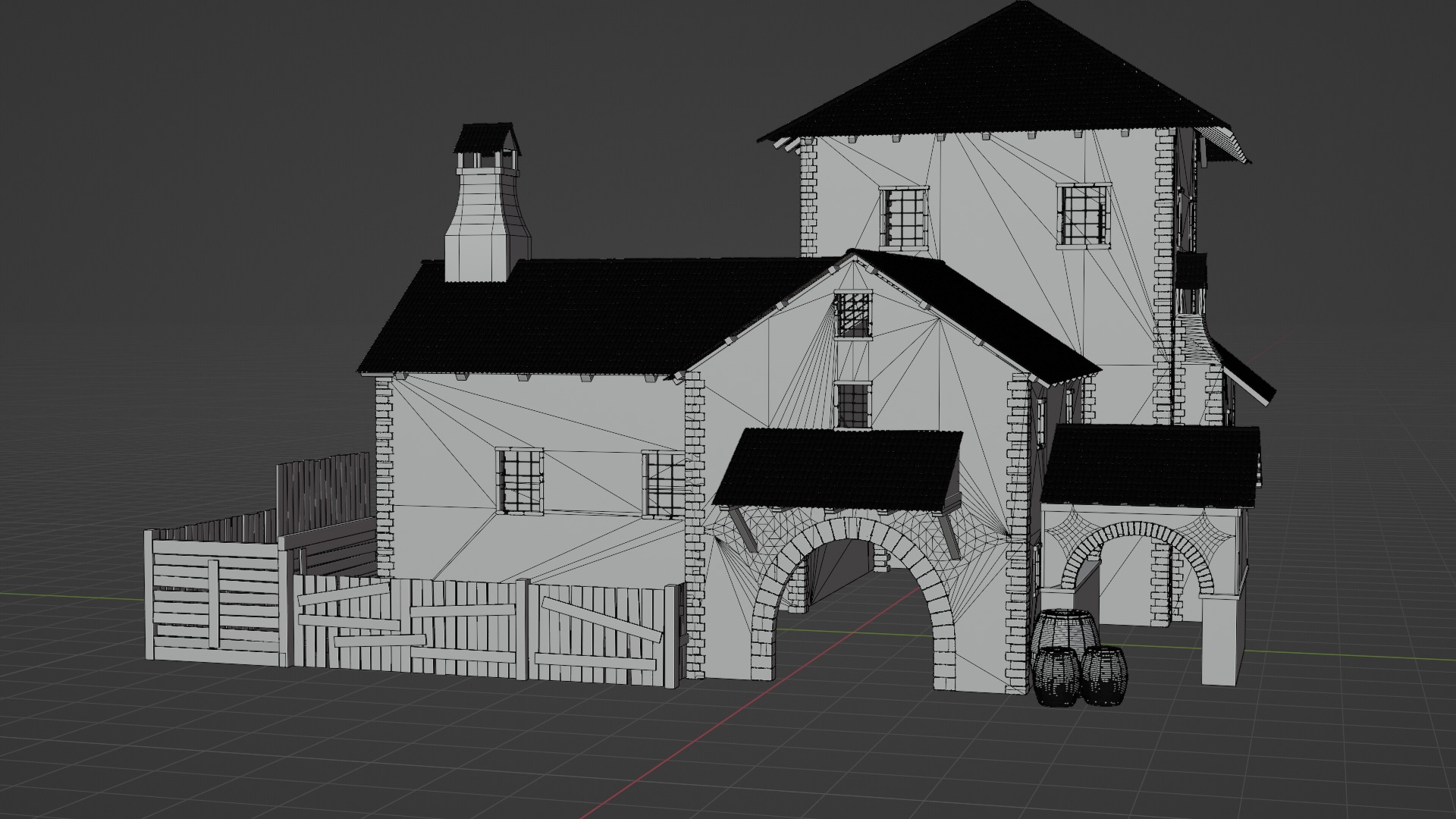 Medieval House 3D model_15