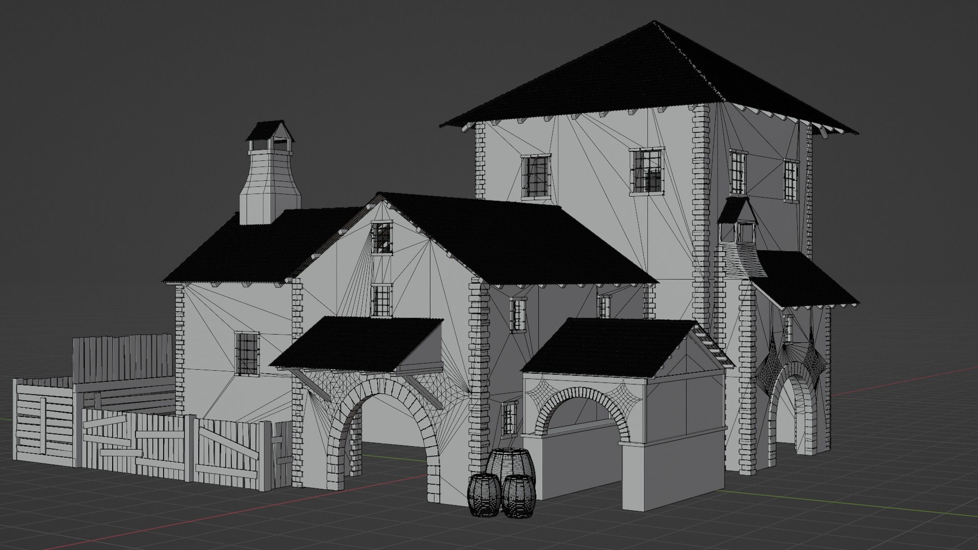 Medieval House 3D model_10