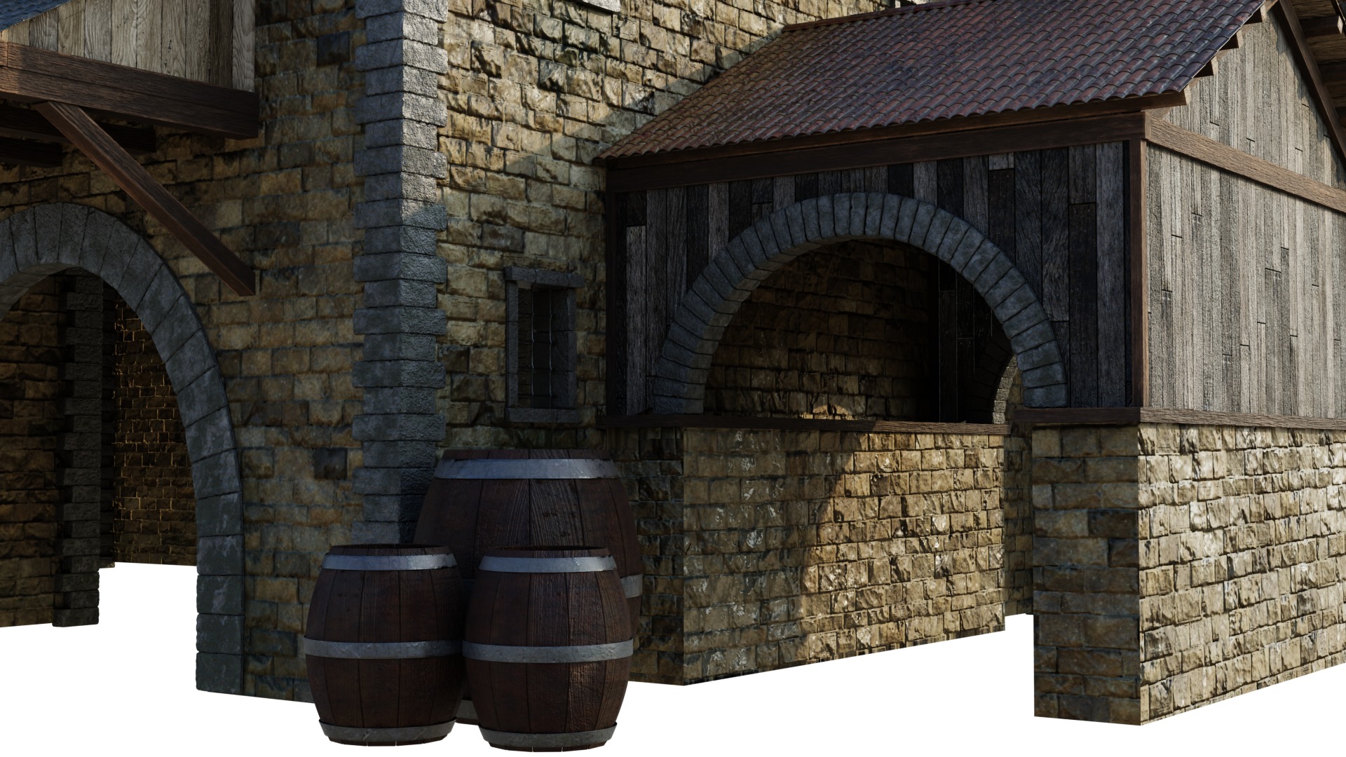 Medieval House 3D model_6