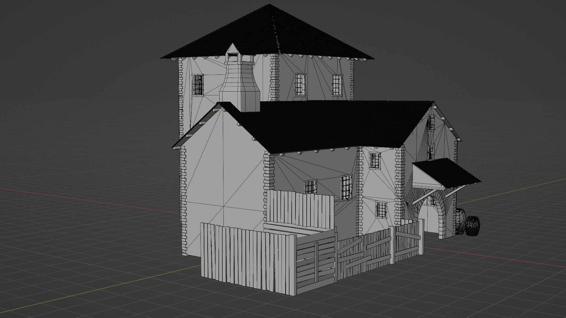 Medieval House 3D model_14
