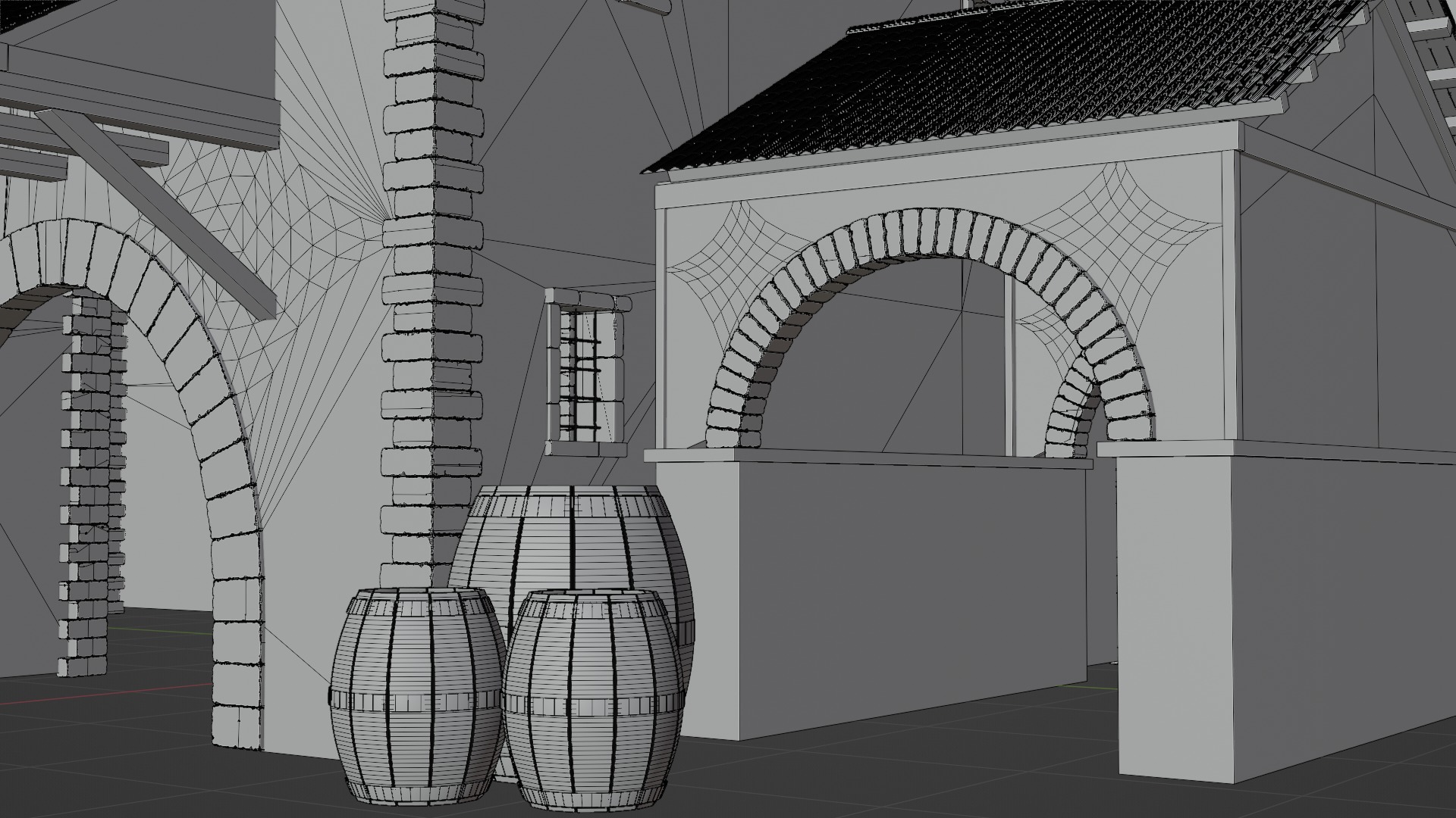 Medieval House 3D model_16