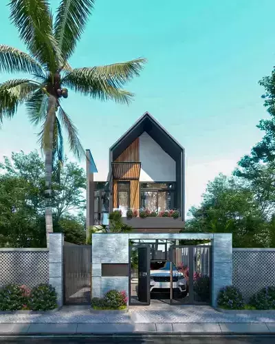 Modern-Minimalist villa 3D model