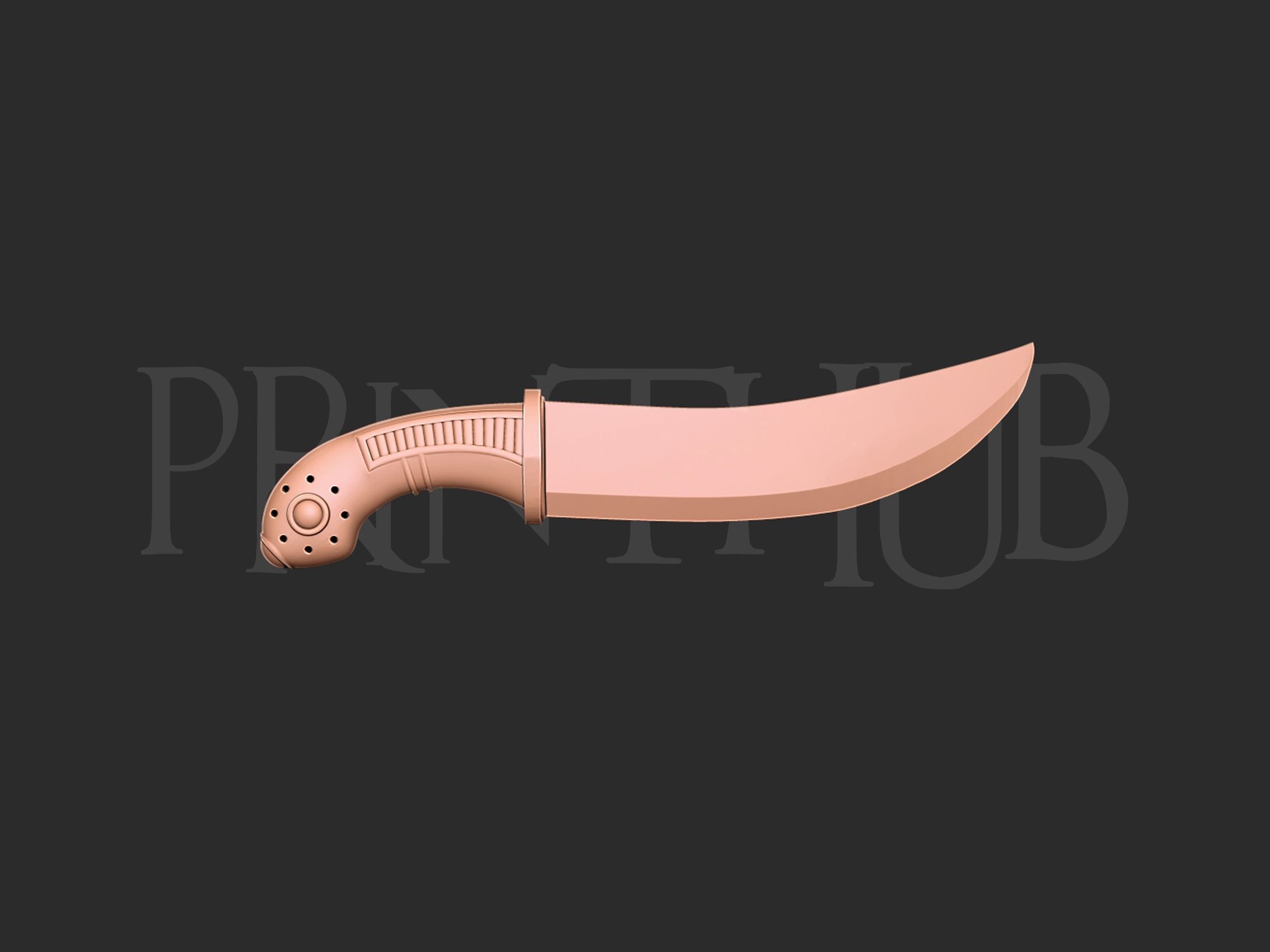 One piece ace dagger cosplay 3D print model_3
