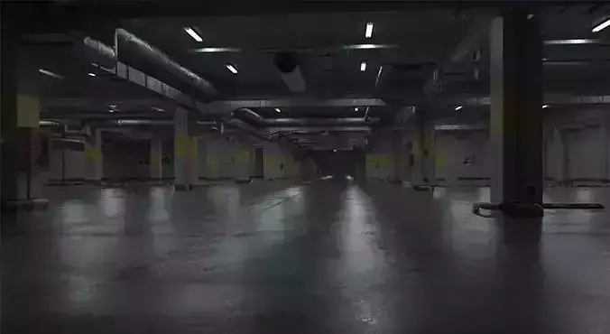 Underground garage parking lot