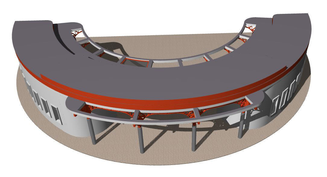 Semicircular building with colonnade 3D model_4