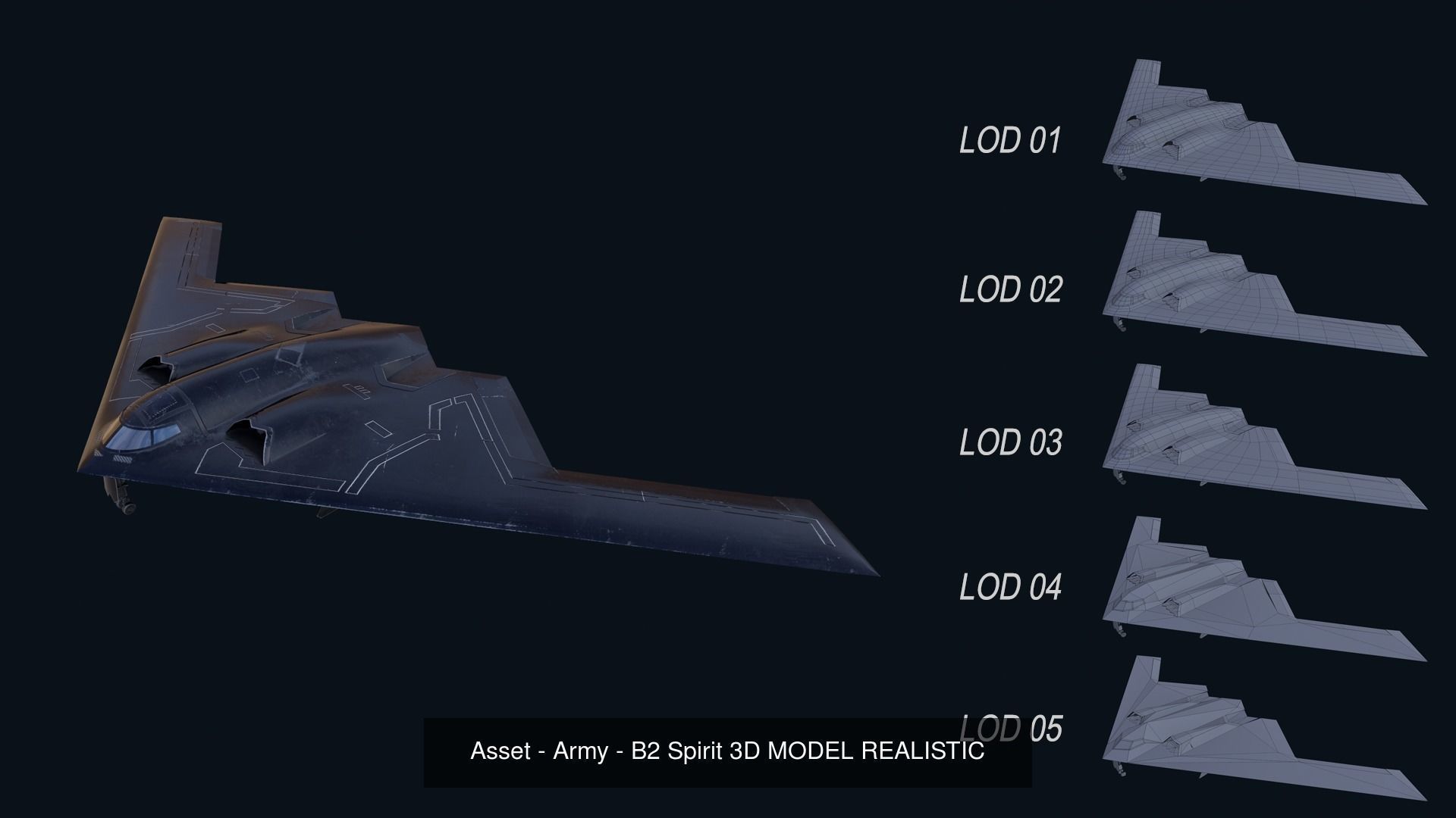 Asset - Army - Military Aircraft - Bomber 3D Model Collection_19