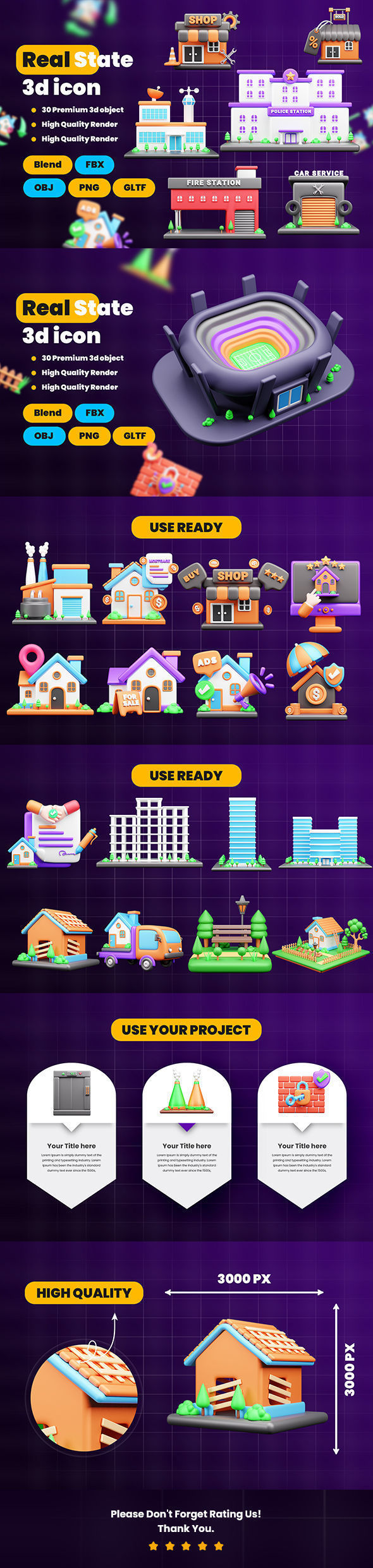 Real State 3d Illustration  Icon Pack 3D model_95