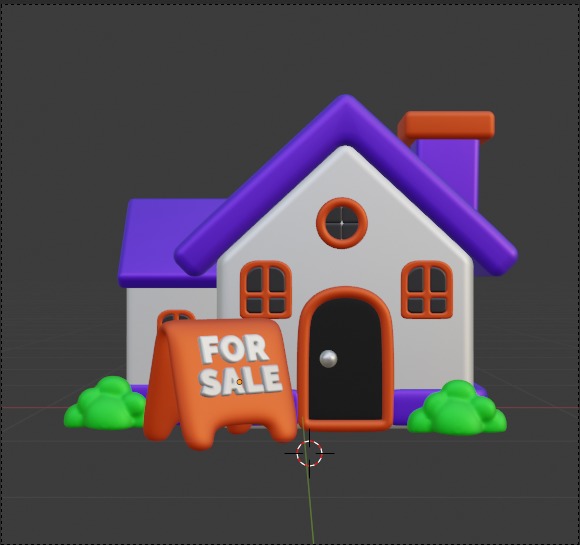 Real State 3d Illustration  Icon Pack 3D model_46