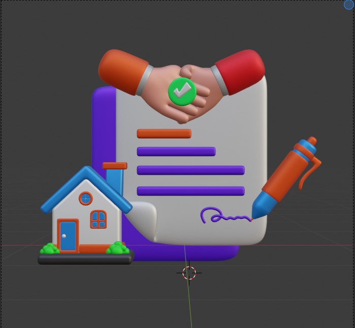 Real State 3d Illustration  Icon Pack 3D model_62