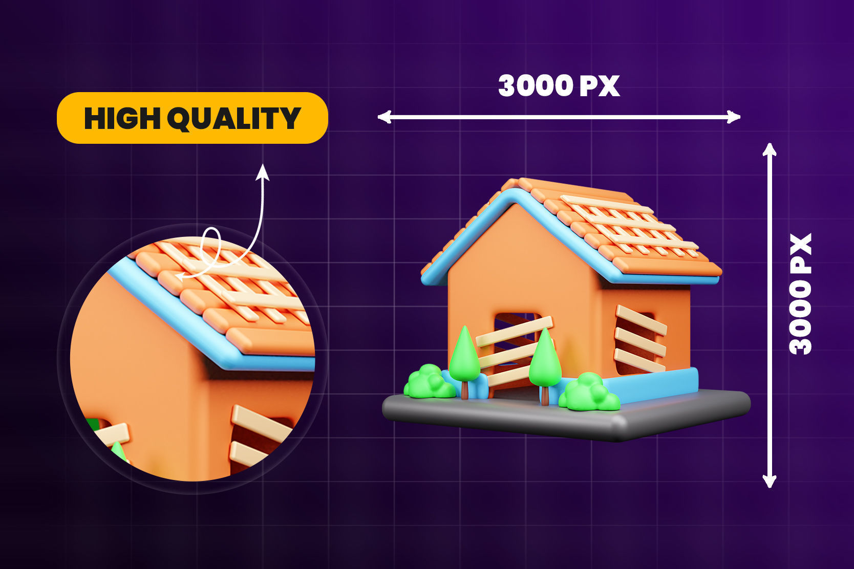 Real State 3d Illustration  Icon Pack 3D model_5