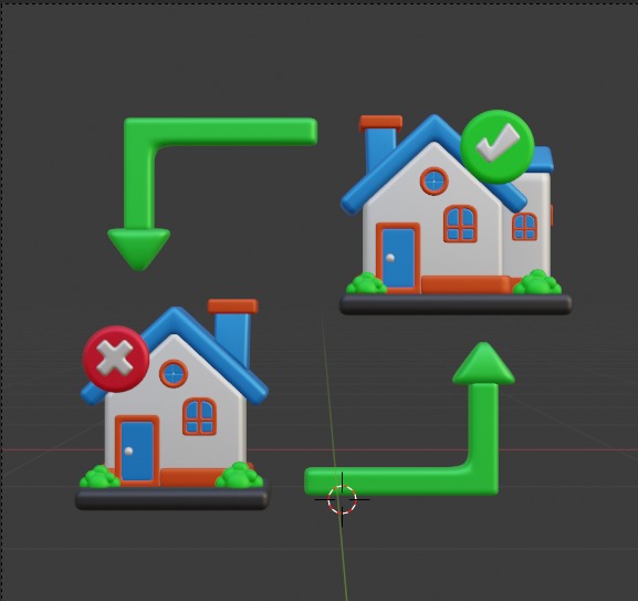 Real State 3d Illustration  Icon Pack 3D model_53