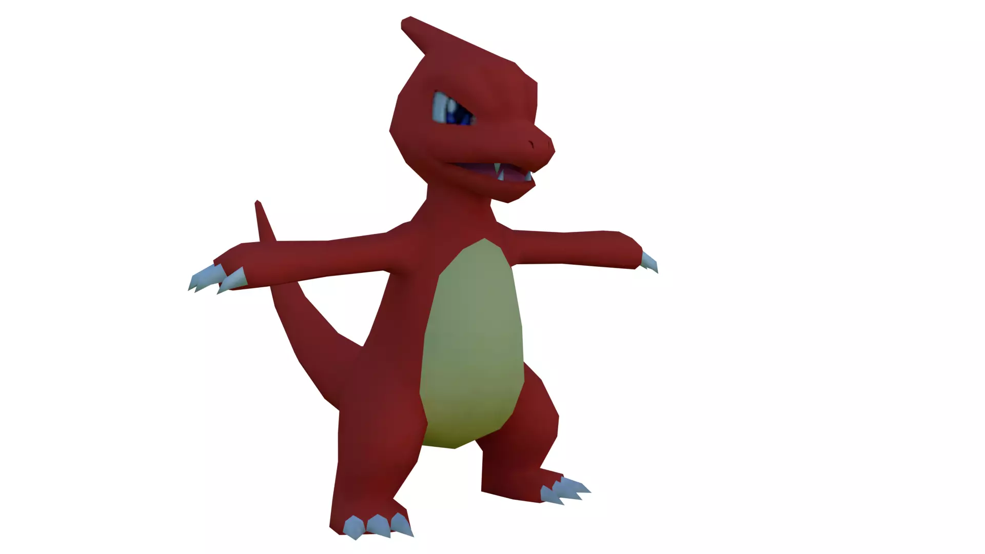 Charmeleon pokemon Low-poly 3D model_0