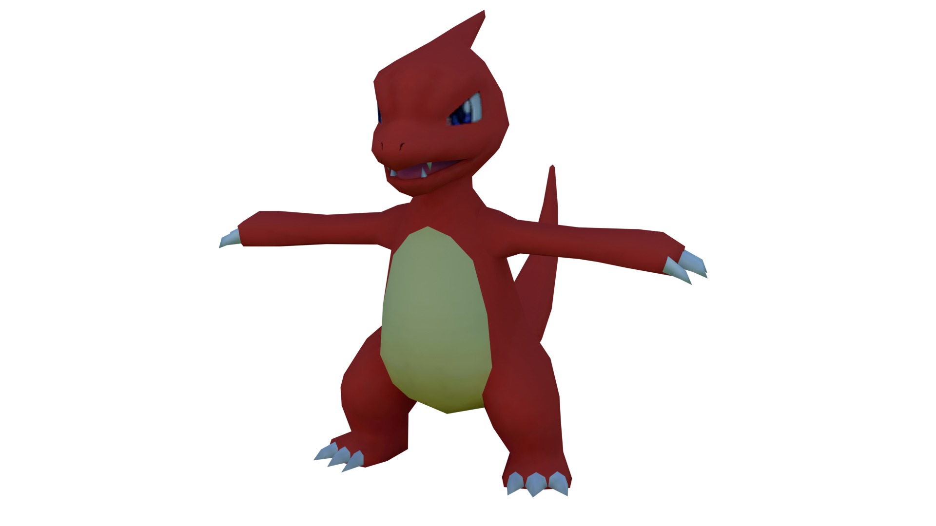 Charmeleon pokemon Low-poly 3D model_2