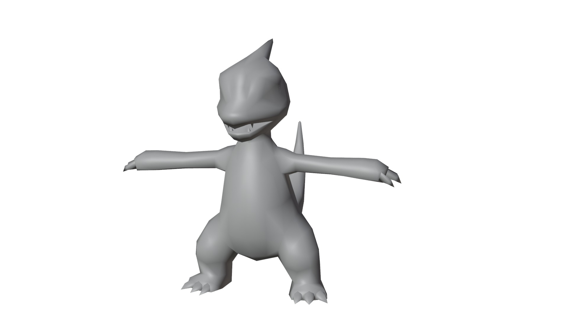Charmeleon pokemon Low-poly 3D model_7