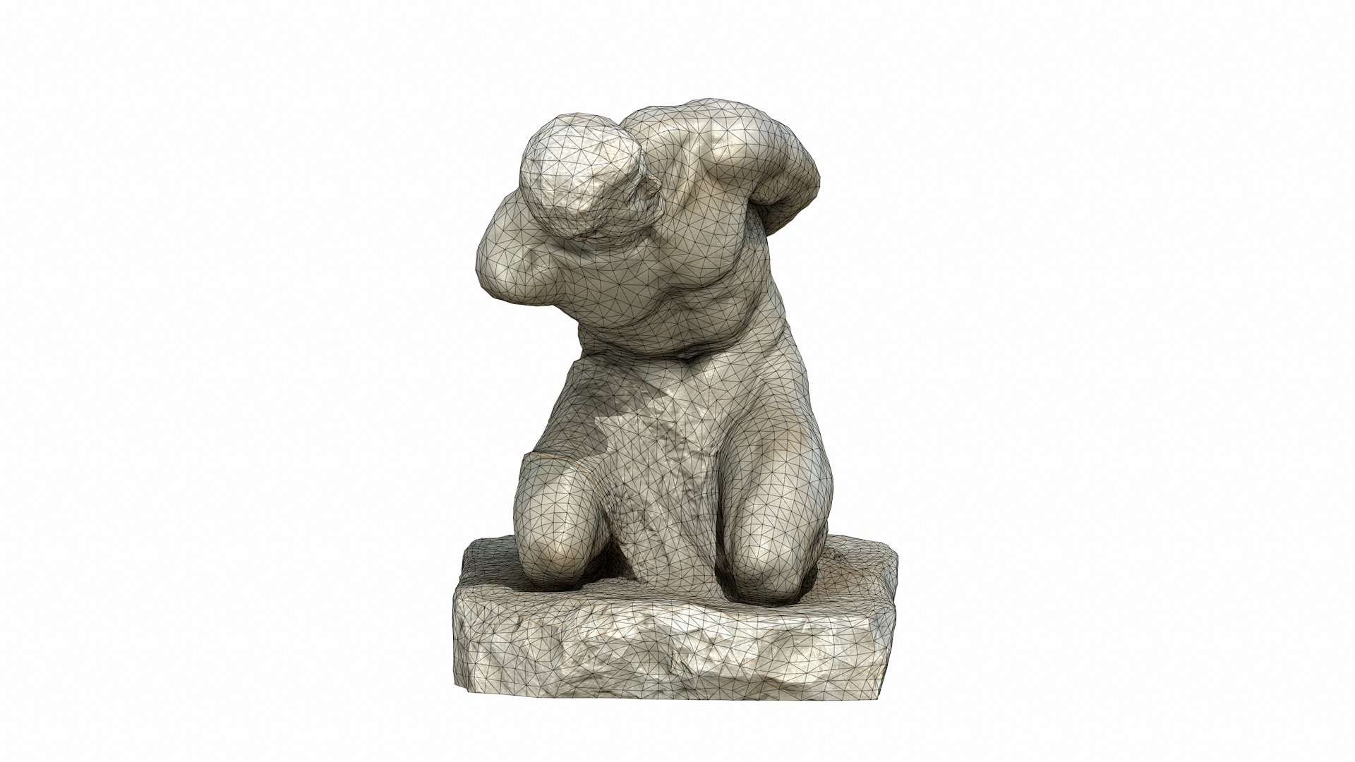 The Slave Statue Low Poly 018 Low-poly 3D model_11