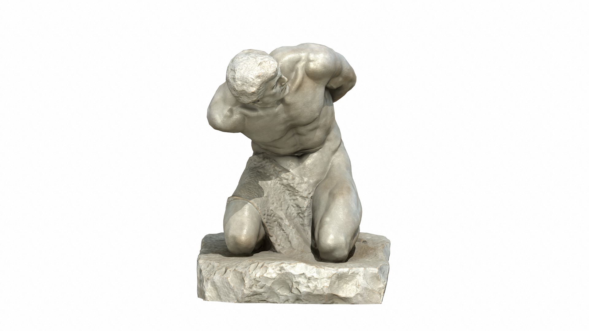 The Slave Statue Low Poly 018 Low-poly 3D model_3