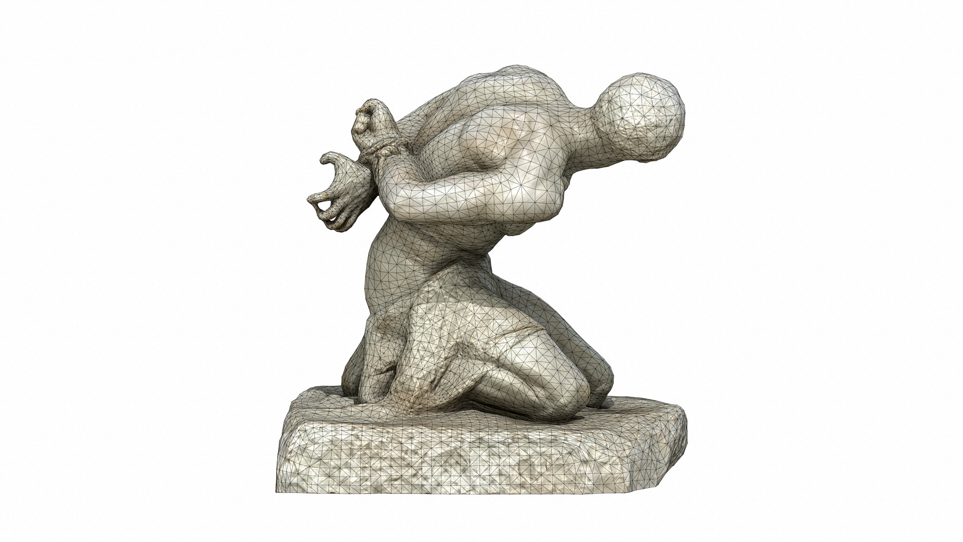 The Slave Statue Low Poly 018 Low-poly 3D model_13