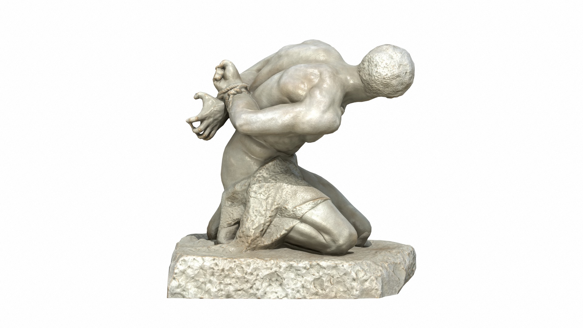 The Slave Statue Low Poly 018 Low-poly 3D model_5