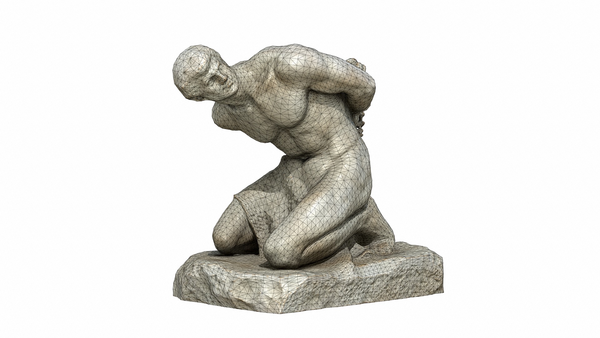 The Slave Statue Low Poly 018 Low-poly 3D model_10