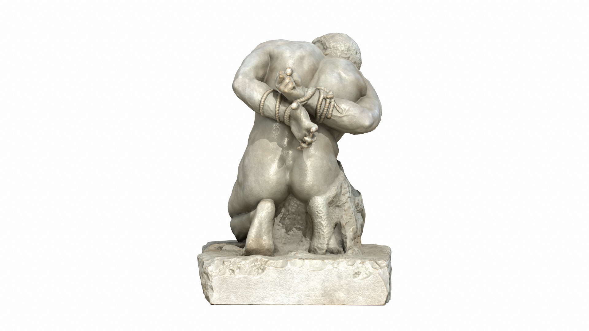 The Slave Statue Low Poly 018 Low-poly 3D model_7